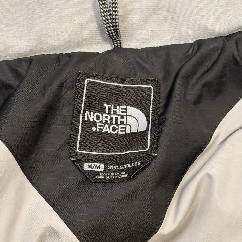 The North Face Jacket Girls Medium Black Down Puffer Quilted Full Zip Winter